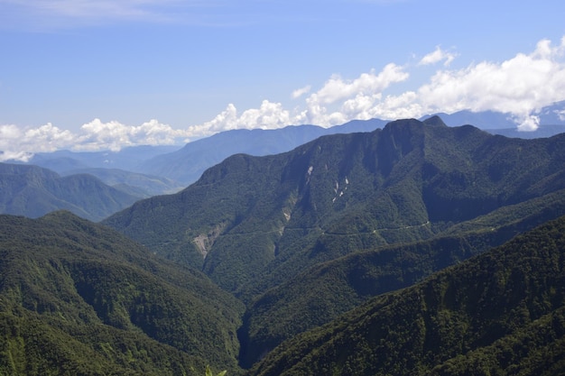 Death road Camino de la Muerte Yungas North Road between La Paz and Coroico Bolivia