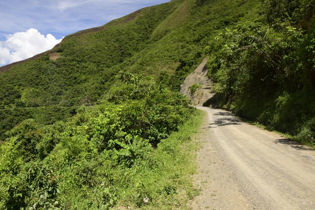 Death road Camino de la Muerte Yungas North Road between La Paz and Coroico Bolivia