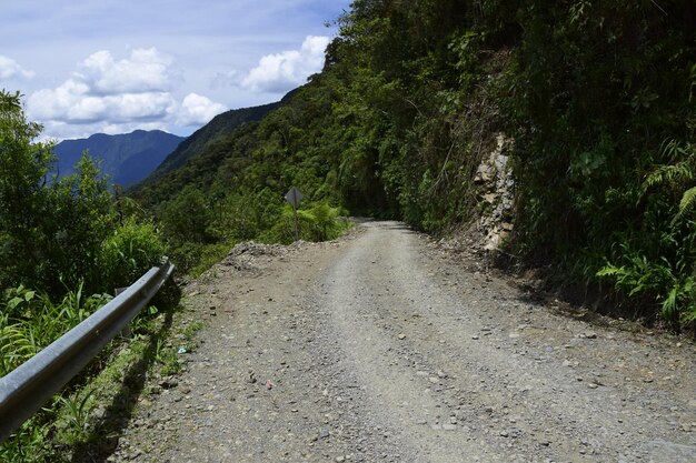 Death road Camino de la Muerte Yungas North Road tussen La Paz en Coroico Bolivia