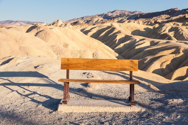 Death Valley, California. Panorama from Zabriesie Point at sunset