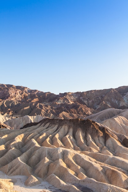 Death Valley, California. Panorama from Zabriesie Point at sunset