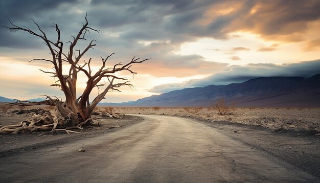 Photo death valley scary atmosphere