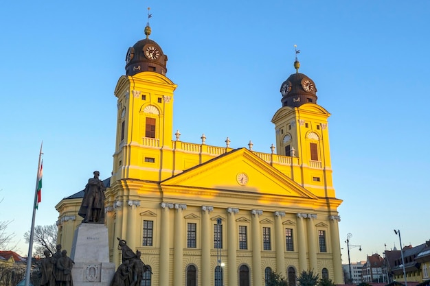 DEBRECEN JAN 16 The Reformed Great Church of Debrecen on January 16 2022 in Hungary