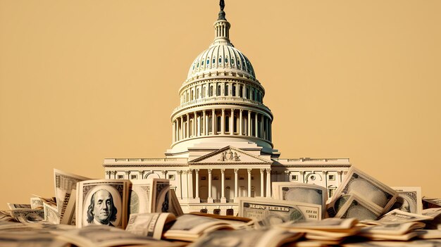 Photo debt ceiling concept the idea of fiscal policy government borrowing