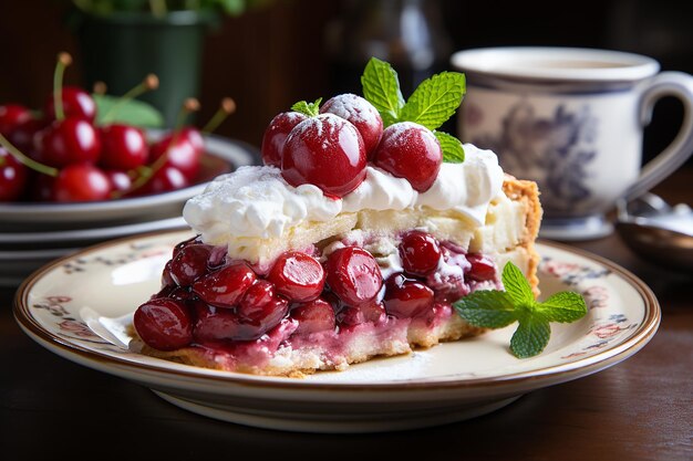 Decadent Blackberry Cream Pie Slice