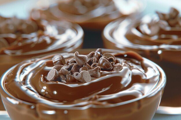 Photo decadent chocolate pudding