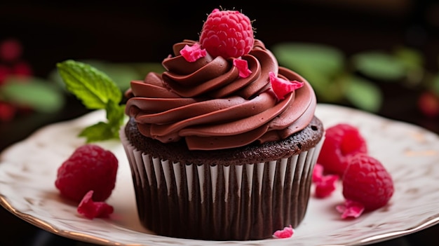 decadent chocolate raspberry cupcake a sweet indulgence