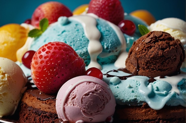 Decadent layers of cake and ice cream