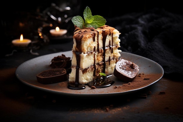 Decadent tiramisu cheesecake with coffeeinfused layers