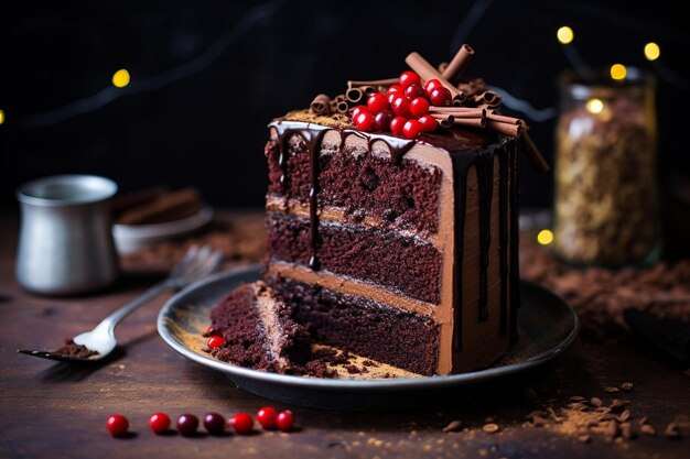 Decadente chocolade blackout cake met chocolade ganache