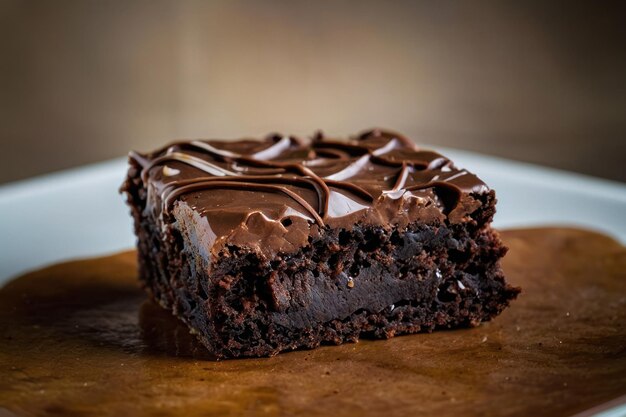 Foto decadente chocolade brownies