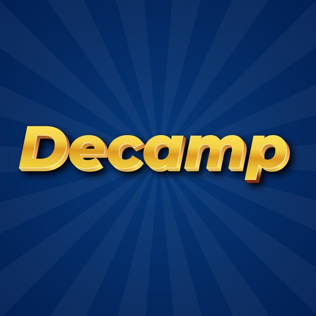 Decamp Text effect Gold JPG attractive background card photo