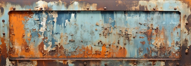 Decay and Rust Corroded Appearance of Rusty Metal Background AI Generated