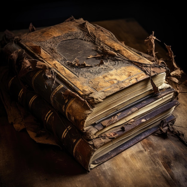 Decaying antique book