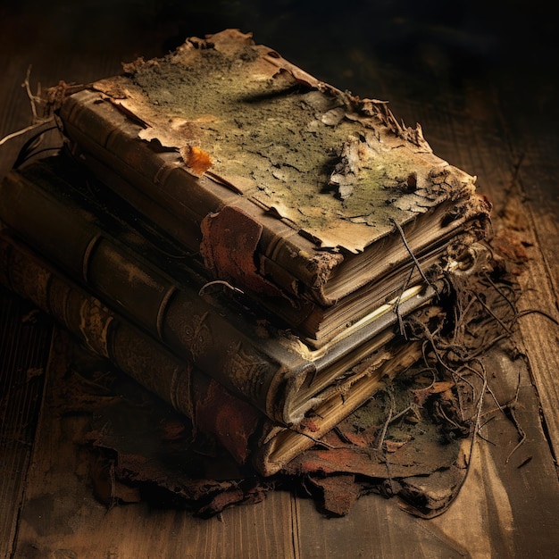 Decaying antique book