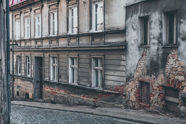 Decaying buildings in the old town