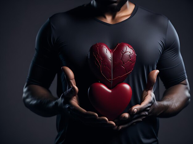 Foto 1 dicembre giornata mondiale dell'aids e un oggetto rosso a forma di cuore