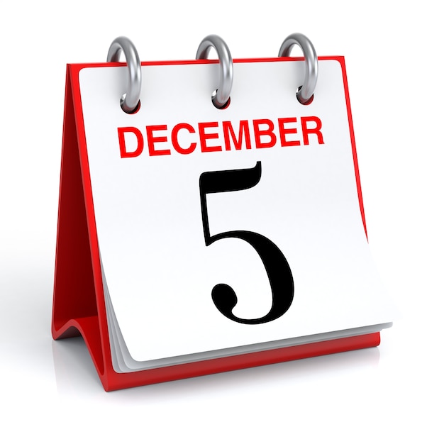 December Kalender 3D-rendering