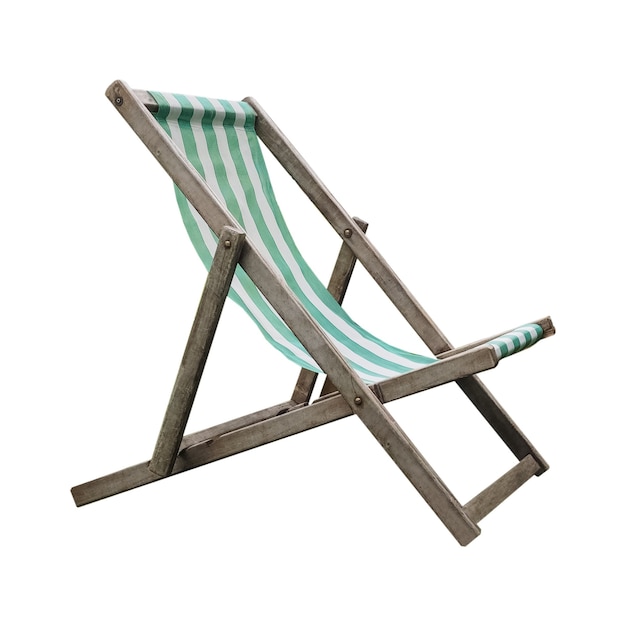 Deck chair isolated over white