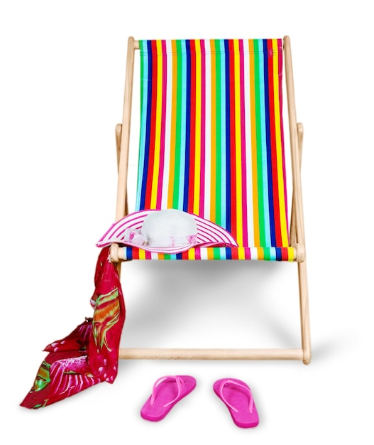 Photo deckchair isolated on a white background