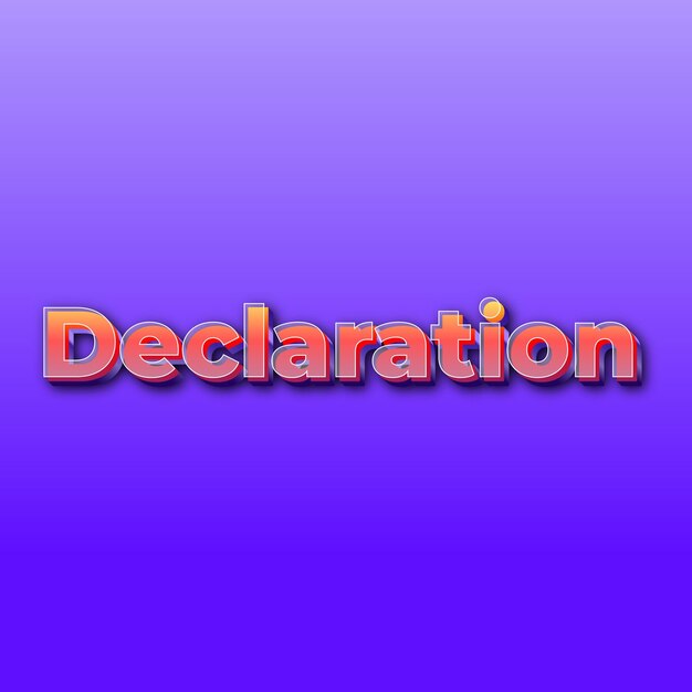 DeclarationText effect JPG gradient purple background card photo