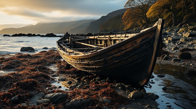 The decline of an old wooden boat