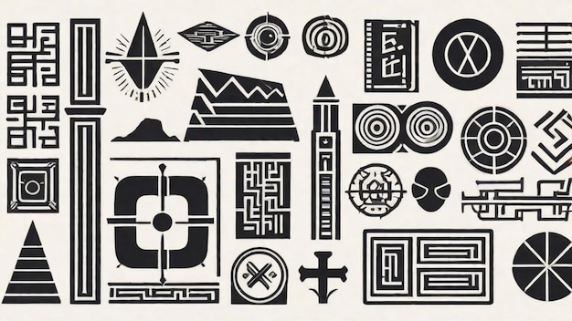 Photo decoding ancient symbols and icons