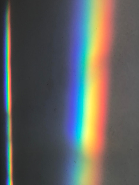 Decomposition of the light ray into the colors of the rainbow