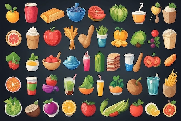 Deconstructed food concept illustration