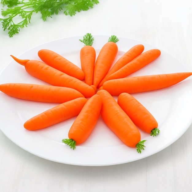 Decorate the plate attractively with carrots