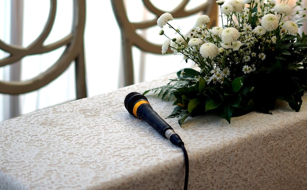 사진 결혼식 행렬을 위한 테이블 장식