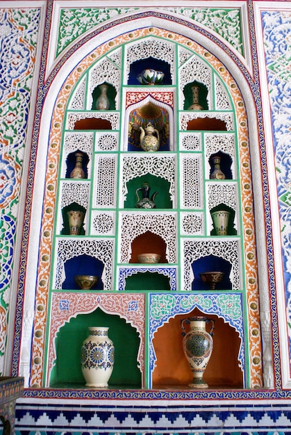 Decorated ceramic products in Uzbekistan
