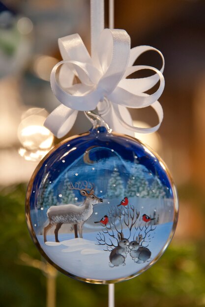 Photo decorated christmas ball