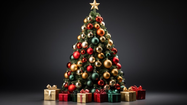 Украшенная рождественская елка