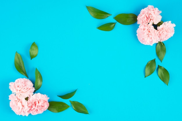 Photo decorated corners with flowers