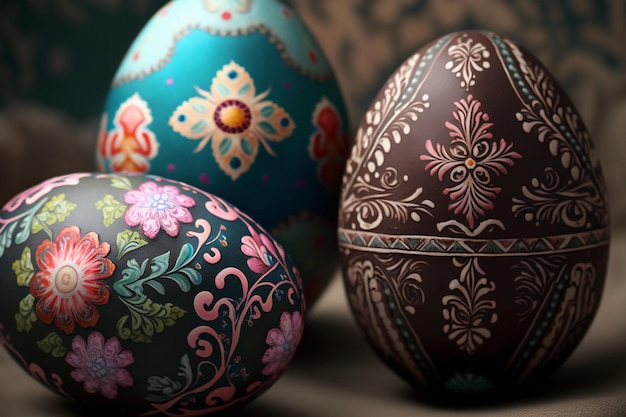 Decorated Easter eggs