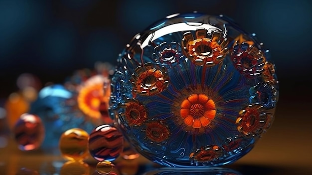 decorated glass balls background