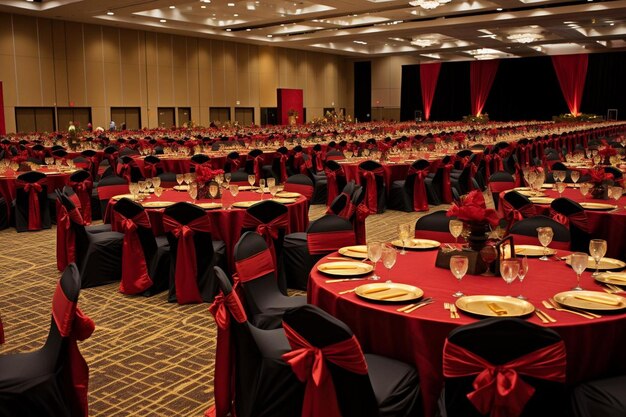 Decorated hall for an event