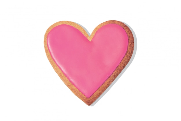 Decorated heart-shaped cookie 