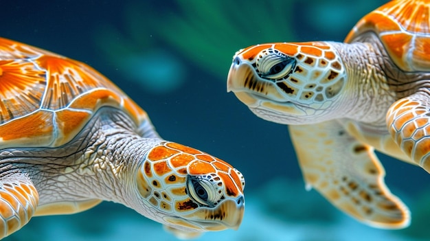 decorated turtles HD 8K wallpaper Stock Photographic Image