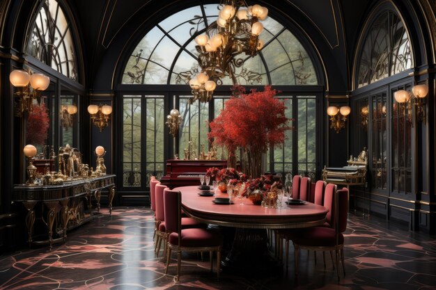 decoratie in een luxueus restaurant elegante stijl inspiratie ideeën