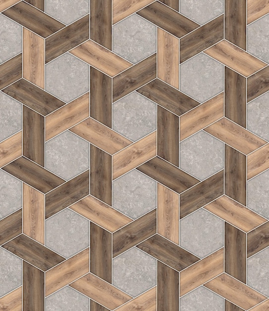 Decoratie van keramische tegels Cement en houten textuur Overgangsvloeren Marmeren textuur Hexagon tegels