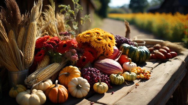 Foto decoratie voor de herfst oogst