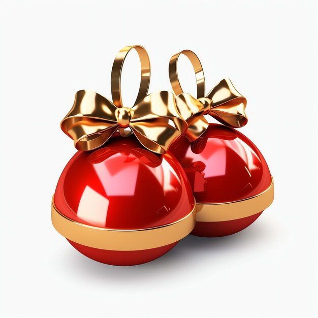 Decoratief kerstornament met gouden kerstklokken of jingle bells Kerstversiering