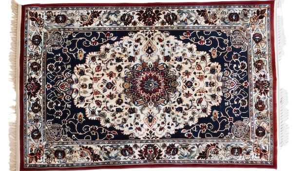 Decoratief tapijt met patronen op witte achtergrond