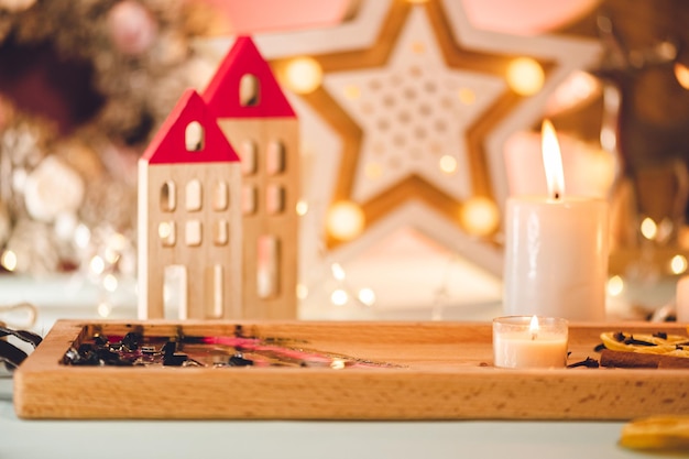 Decoraties voor kersttafel