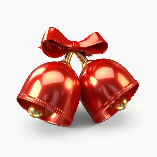 Foto decoratieve kerstversiering met kerstgouden klokken of jingle bells kerstversiering