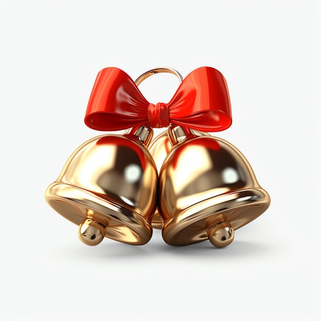 Decoratieve kerstversiering met kerstgouden klokken of jingle bells Kerstversiering