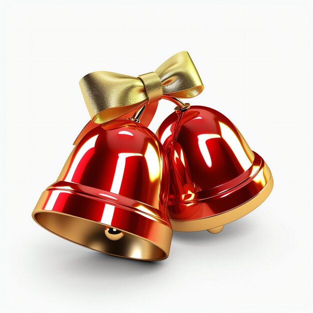 Decoratieve kerstversiering met kerstgouden klokken of jingle bells Kerstversiering