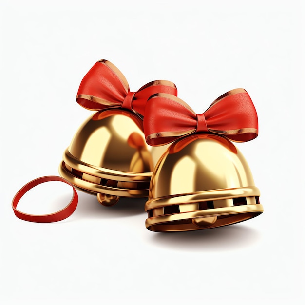 Decoratieve kerstversiering met kerstgouden klokken of jingle bells Kerstversiering